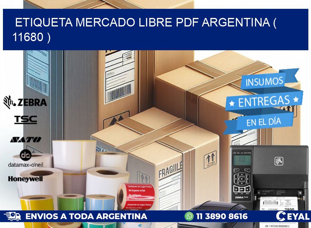 ETIQUETA MERCADO LIBRE PDF ARGENTINA ( 11680 )