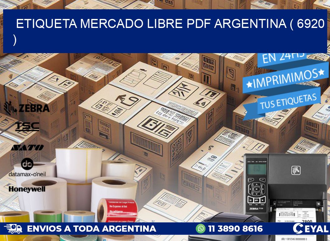ETIQUETA MERCADO LIBRE PDF ARGENTINA ( 6920 )