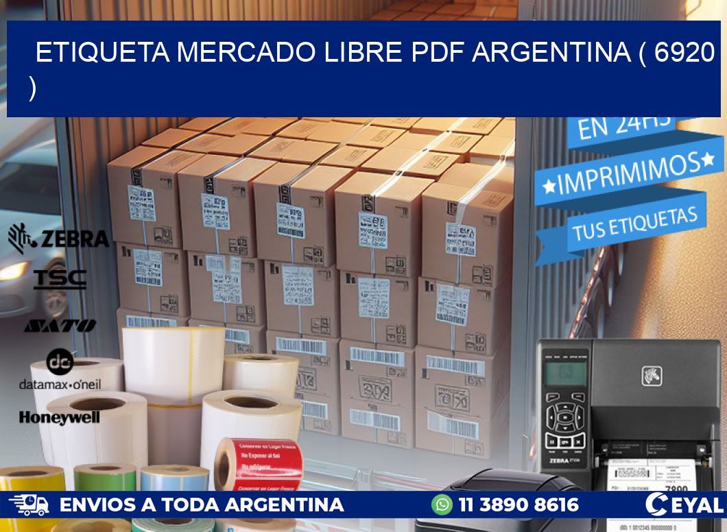 ETIQUETA MERCADO LIBRE PDF ARGENTINA ( 6920 )