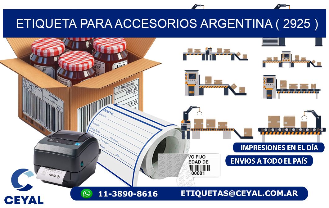 ETIQUETA PARA ACCESORIOS ARGENTINA ( 2925 )