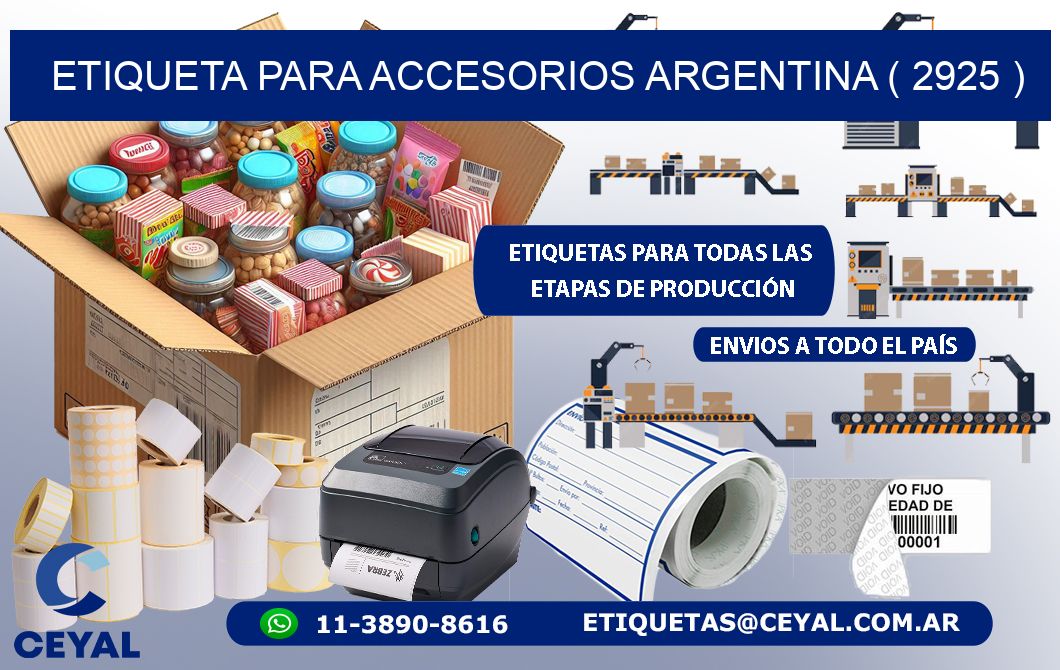 ETIQUETA PARA ACCESORIOS ARGENTINA ( 2925 )