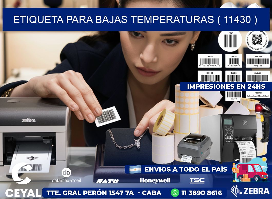 ETIQUETA PARA BAJAS TEMPERATURAS ( 11430 )