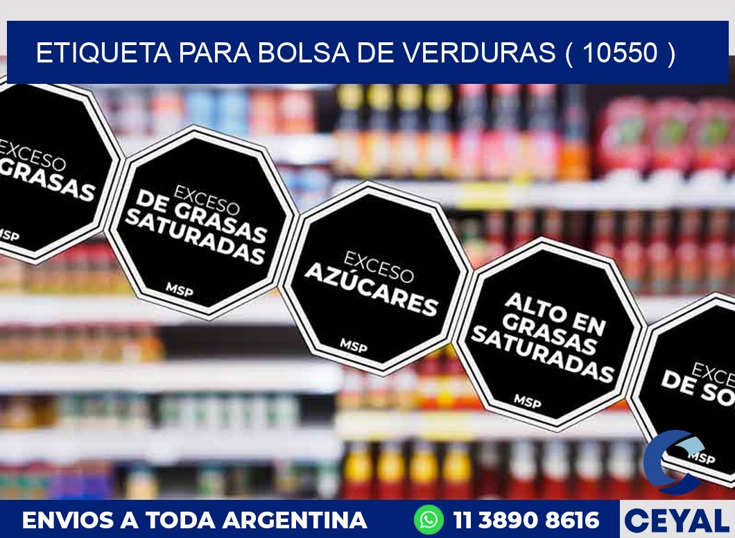ETIQUETA PARA BOLSA DE VERDURAS ( 10550 )