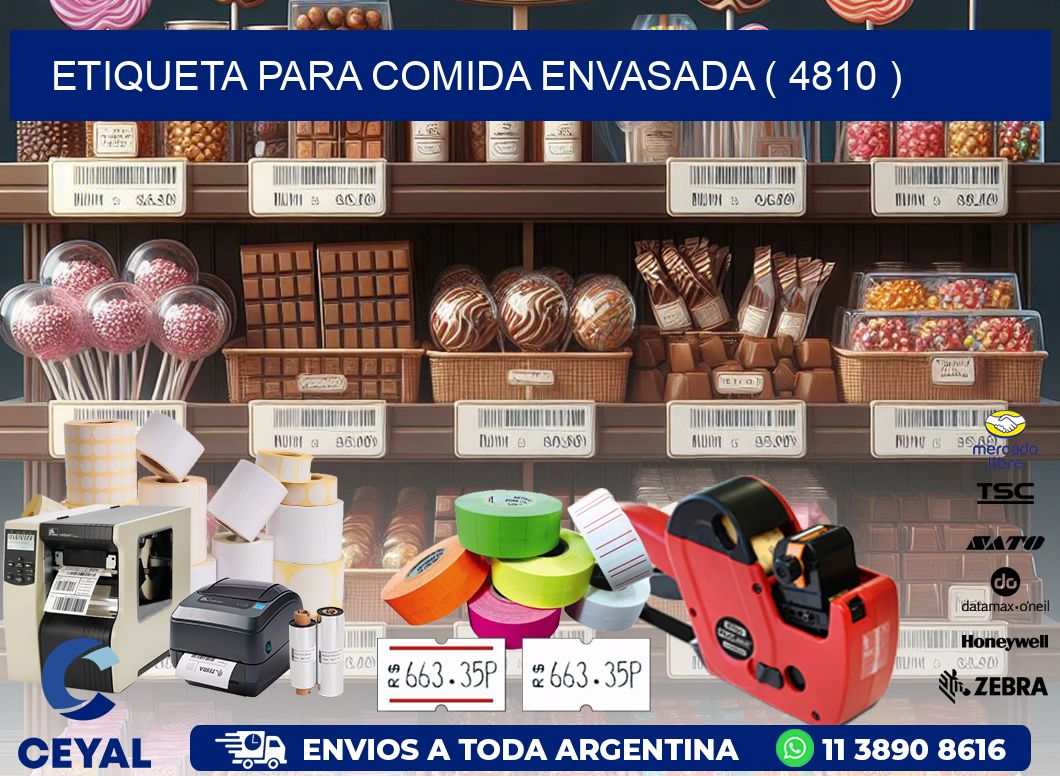 ETIQUETA PARA COMIDA ENVASADA ( 4810 )