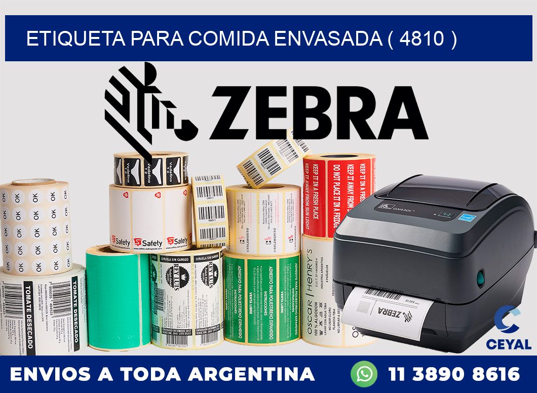 ETIQUETA PARA COMIDA ENVASADA ( 4810 )