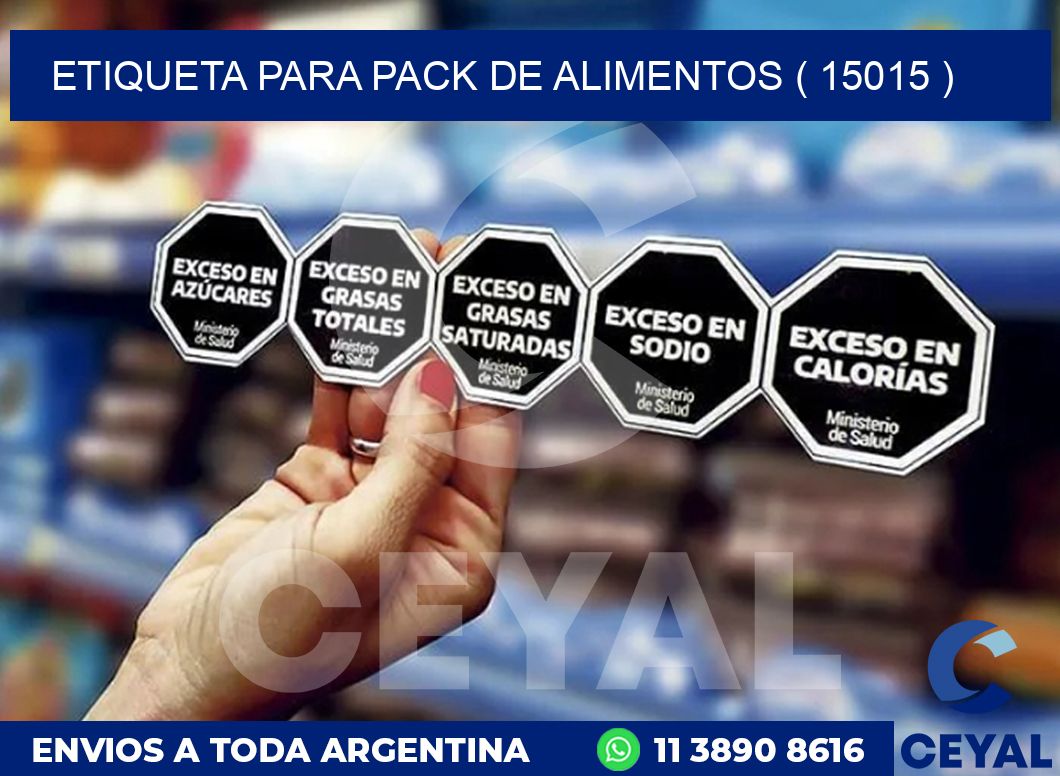 ETIQUETA PARA PACK DE ALIMENTOS ( 15015 )