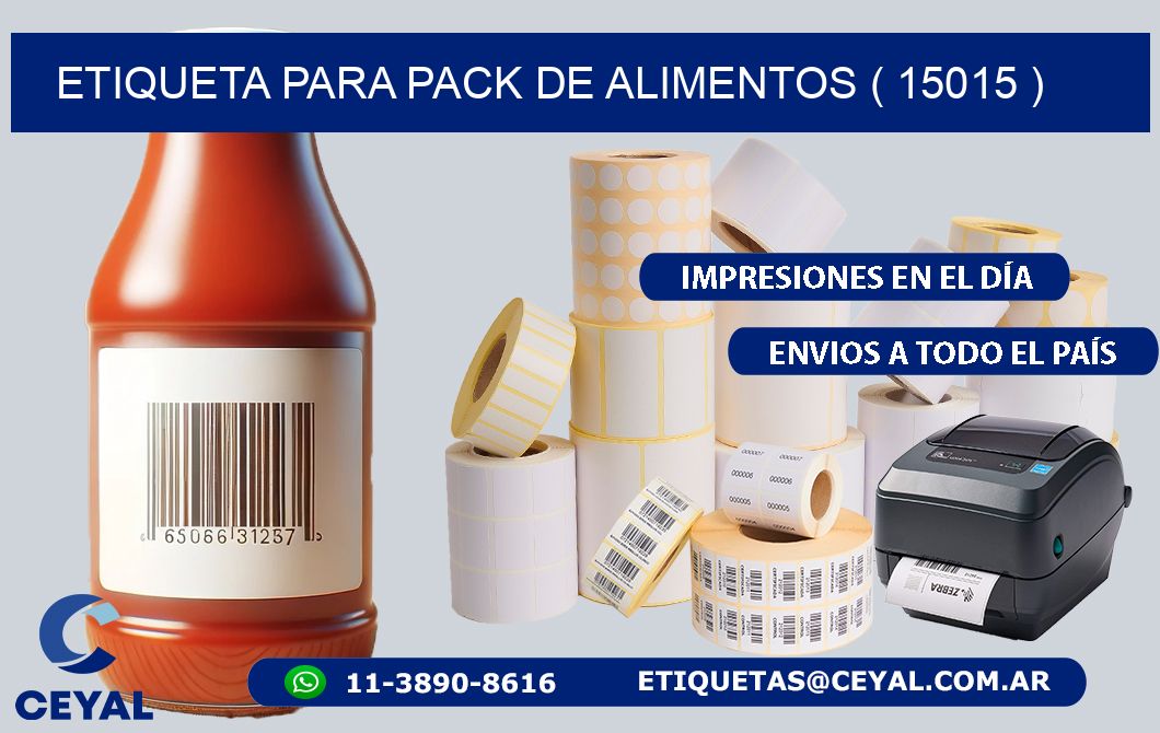 ETIQUETA PARA PACK DE ALIMENTOS ( 15015 )