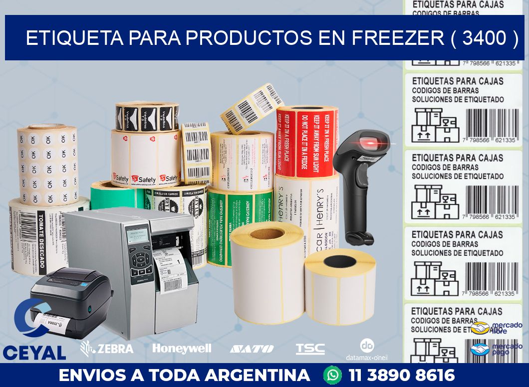 ETIQUETA PARA PRODUCTOS EN FREEZER ( 3400 )