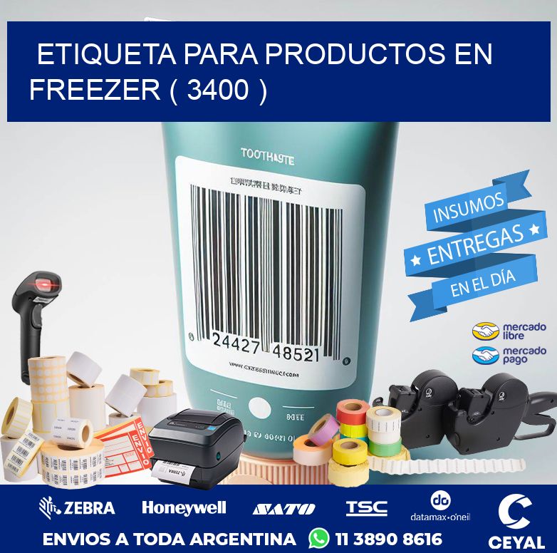 ETIQUETA PARA PRODUCTOS EN FREEZER ( 3400 )