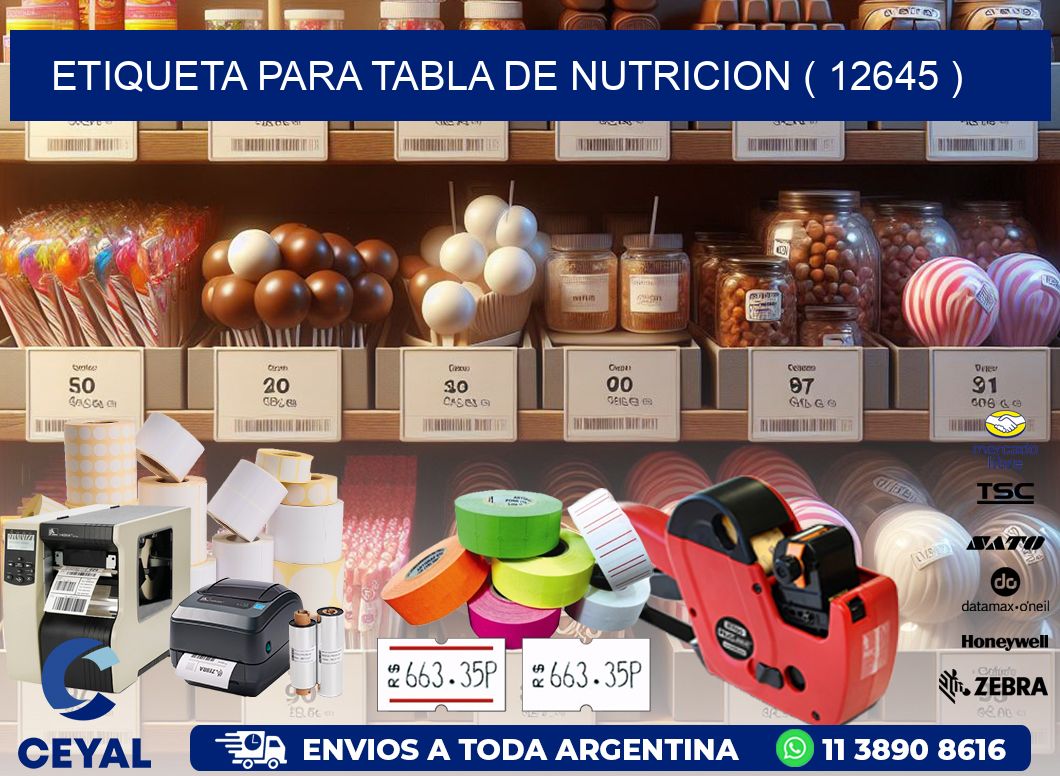 ETIQUETA PARA TABLA DE NUTRICION ( 12645 )
