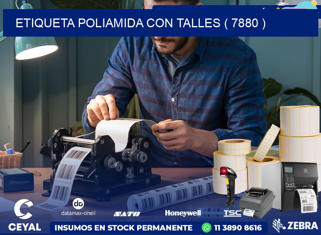 ETIQUETA POLIAMIDA CON TALLES ( 7880 )