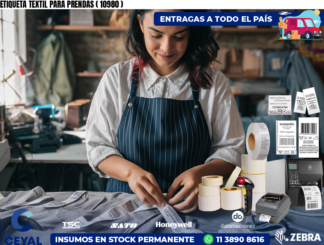 ETIQUETA TEXTIL PARA PRENDAS ( 10980 )