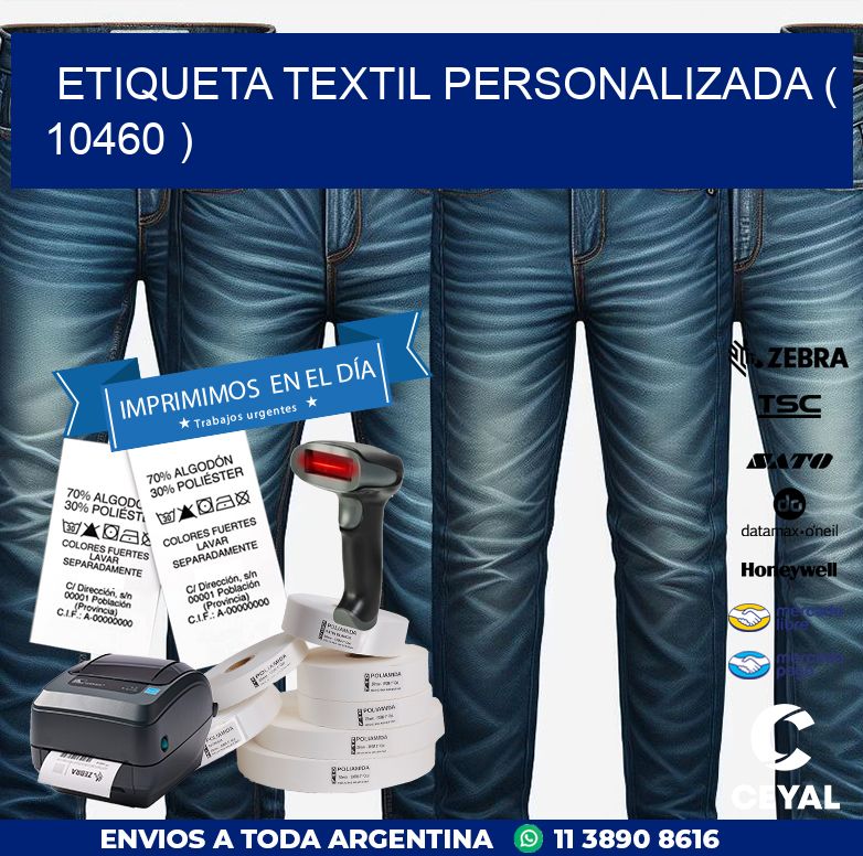 ETIQUETA TEXTIL PERSONALIZADA ( 10460 )