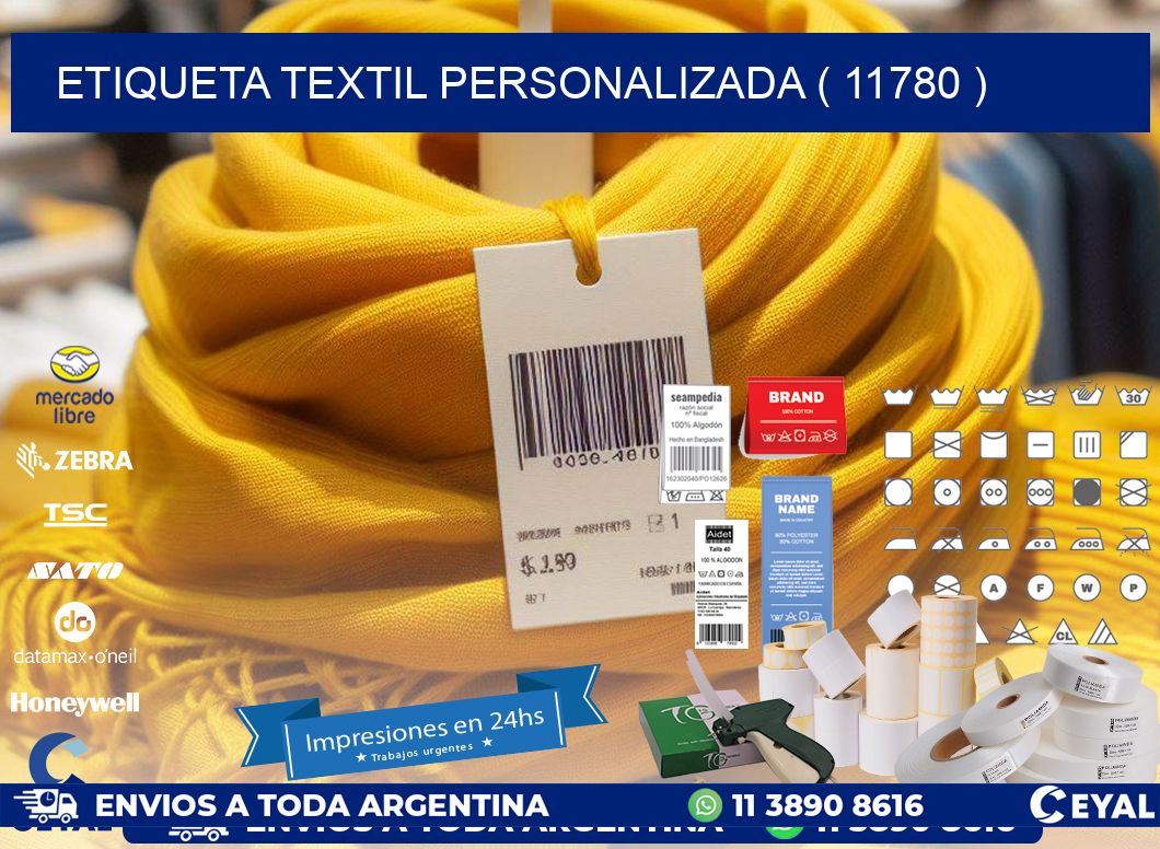 ETIQUETA TEXTIL PERSONALIZADA ( 11780 )
