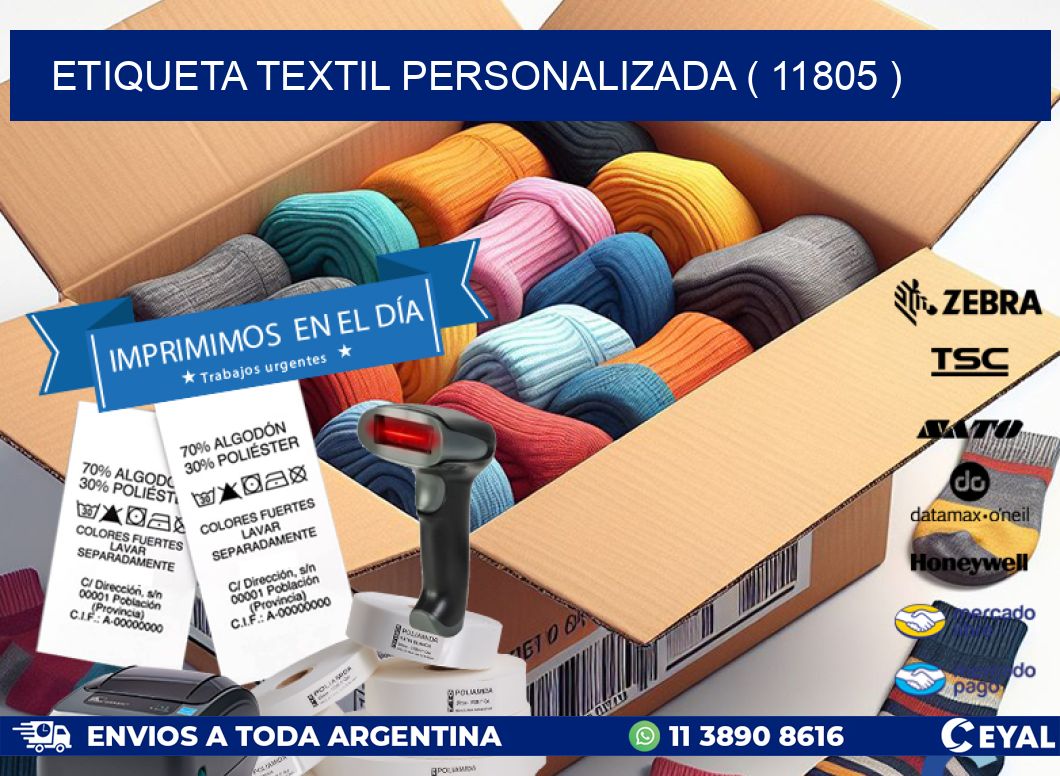 ETIQUETA TEXTIL PERSONALIZADA ( 11805 )