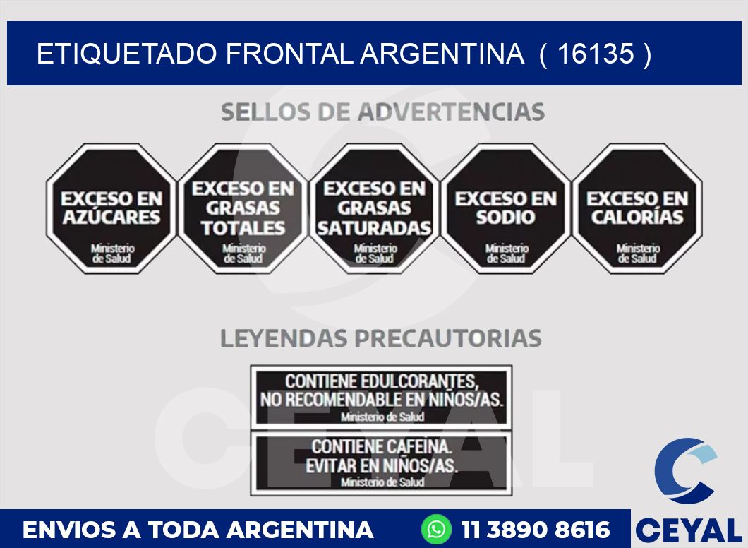 ETIQUETADO FRONTAL ARGENTINA  ( 16135 )