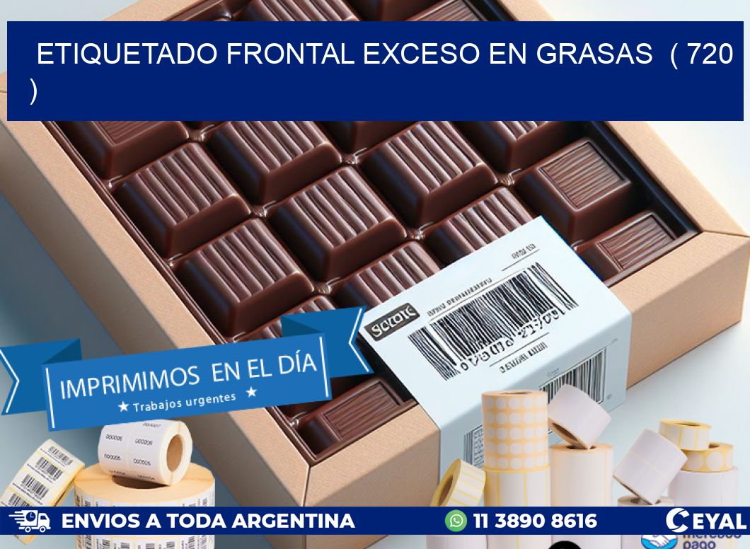 ETIQUETADO FRONTAL EXCESO EN GRASAS  ( 720 )