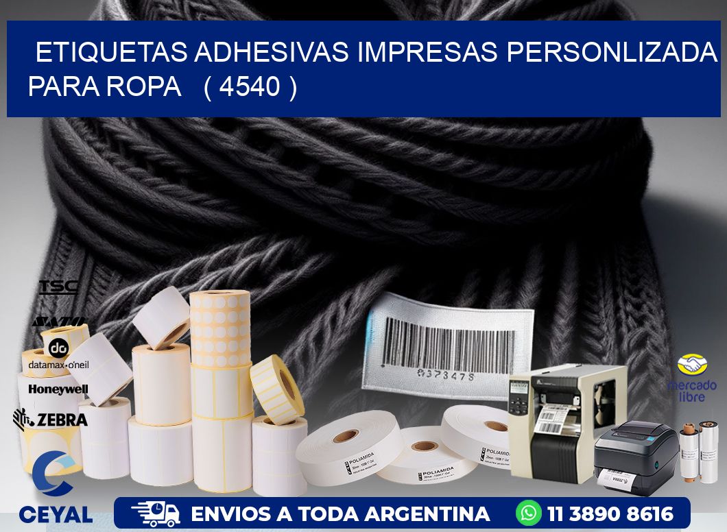 ETIQUETAS ADHESIVAS IMPRESAS PERSONLIZADA PARA ROPA   ( 4540 )