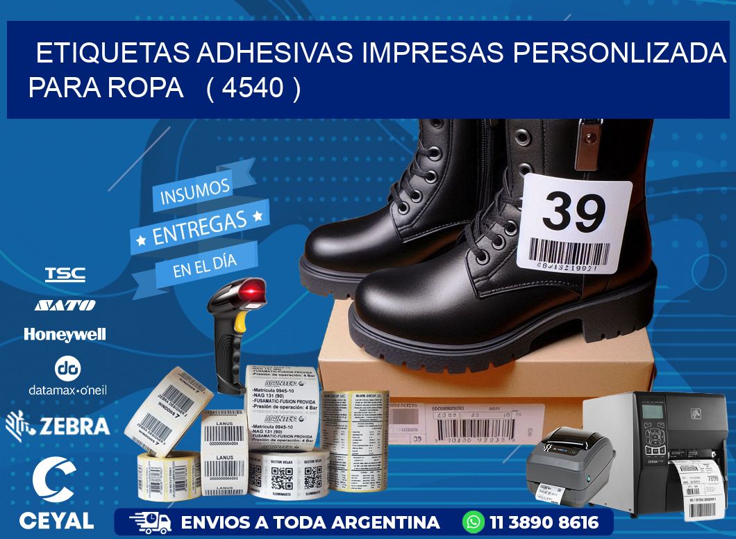 ETIQUETAS ADHESIVAS IMPRESAS PERSONLIZADA PARA ROPA   ( 4540 )