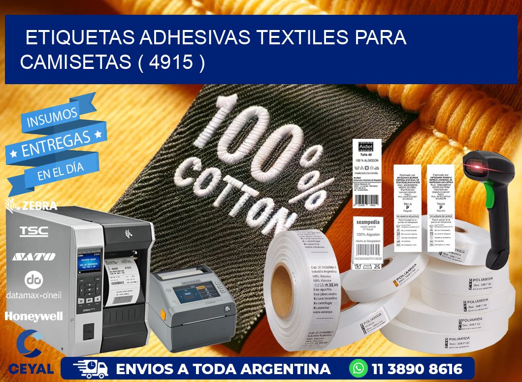 ETIQUETAS ADHESIVAS TEXTILES PARA CAMISETAS ( 4915 )