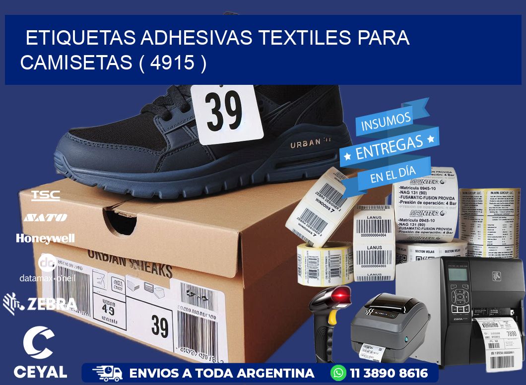 ETIQUETAS ADHESIVAS TEXTILES PARA CAMISETAS ( 4915 )