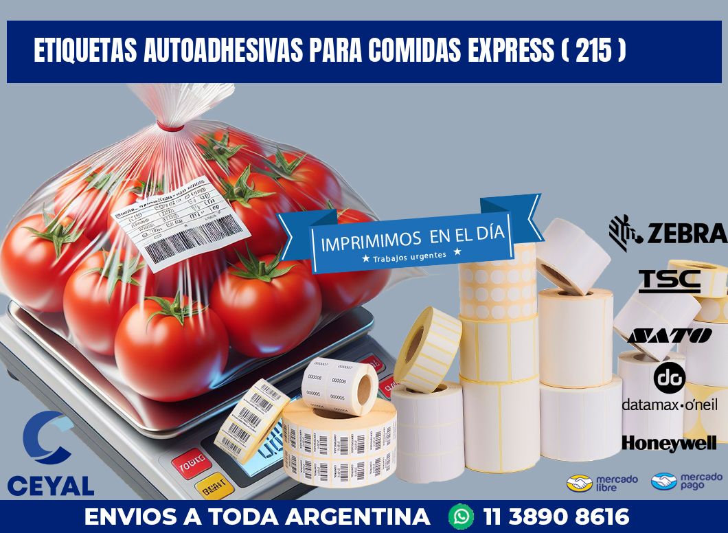 ETIQUETAS AUTOADHESIVAS PARA COMIDAS EXPRESS ( 215 )