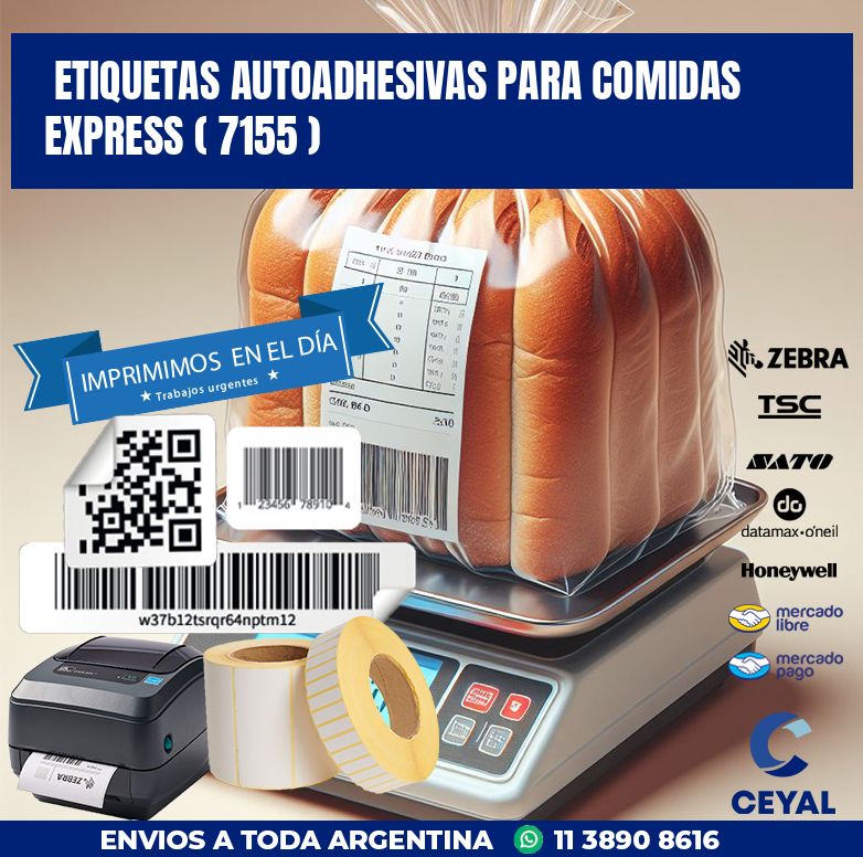 ETIQUETAS AUTOADHESIVAS PARA COMIDAS EXPRESS ( 7155 )