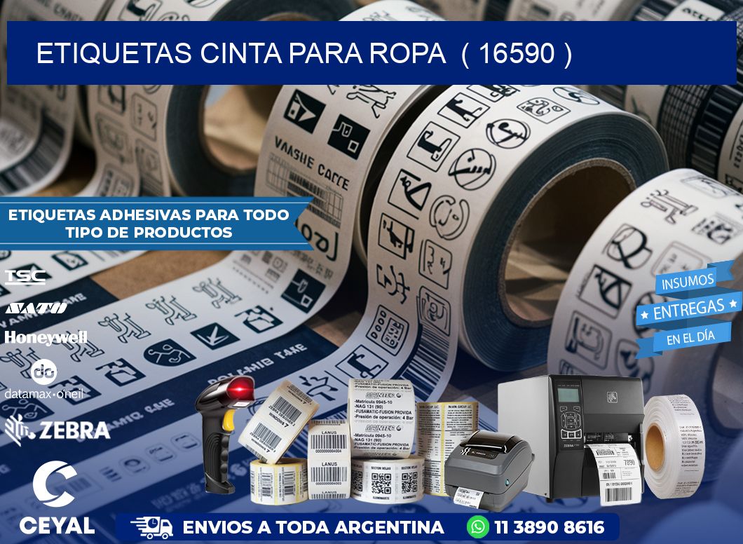 ETIQUETAS CINTA PARA ROPA  ( 16590 )