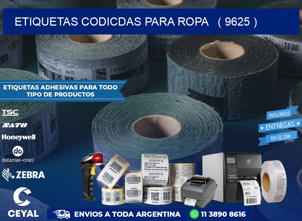 ETIQUETAS CODICDAS PARA ROPA   ( 9625 )