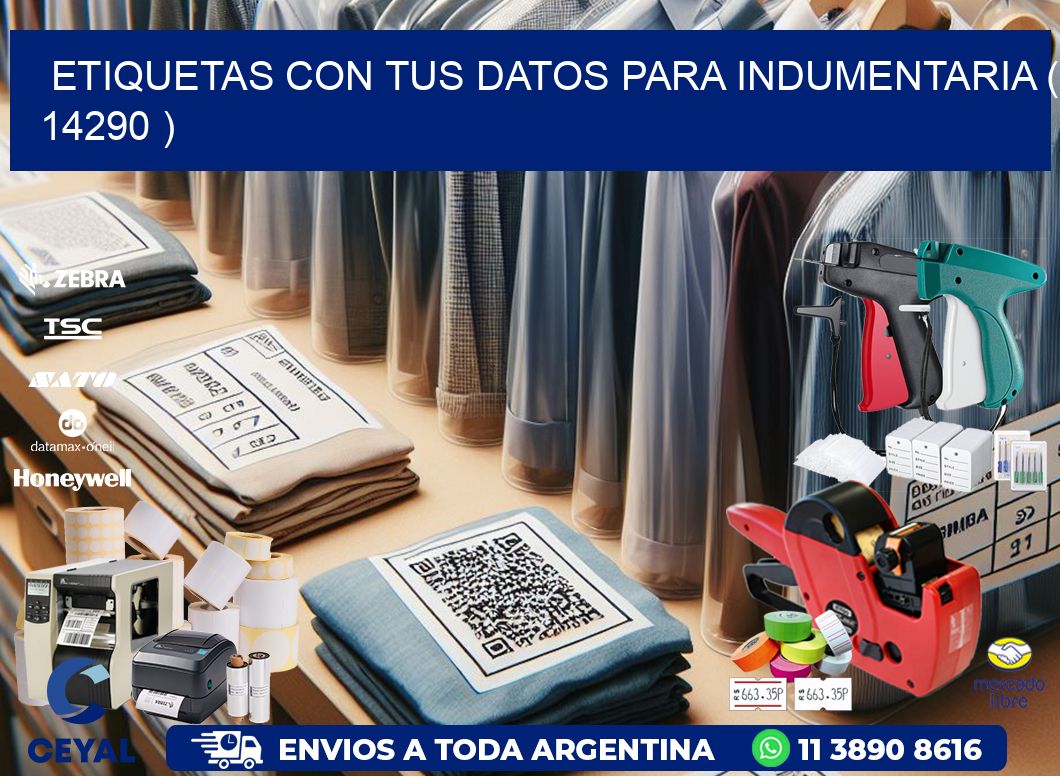 ETIQUETAS CON TUS DATOS PARA INDUMENTARIA ( 14290 )