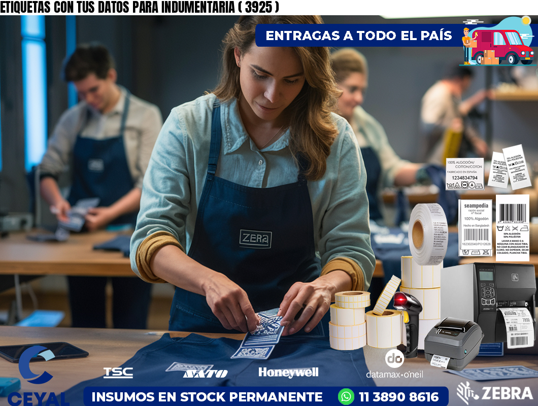 ETIQUETAS CON TUS DATOS PARA INDUMENTARIA ( 3925 )