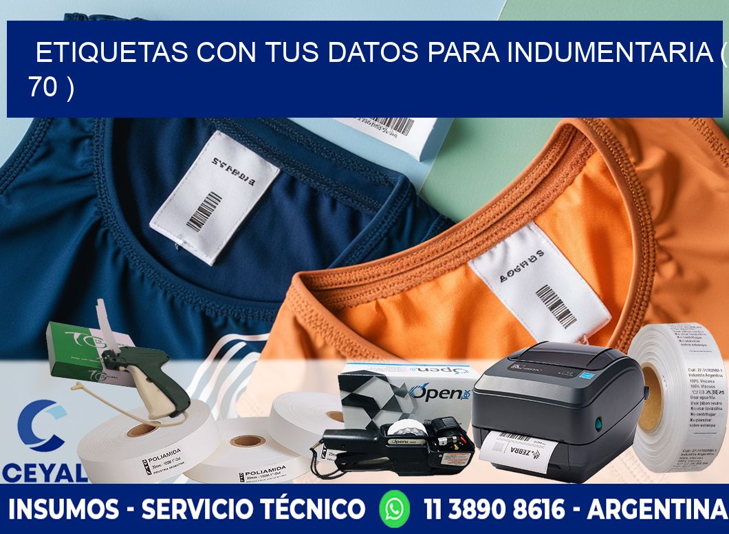 ETIQUETAS CON TUS DATOS PARA INDUMENTARIA ( 70 )