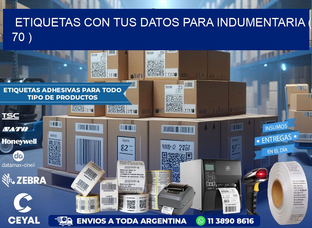 ETIQUETAS CON TUS DATOS PARA INDUMENTARIA ( 70 )