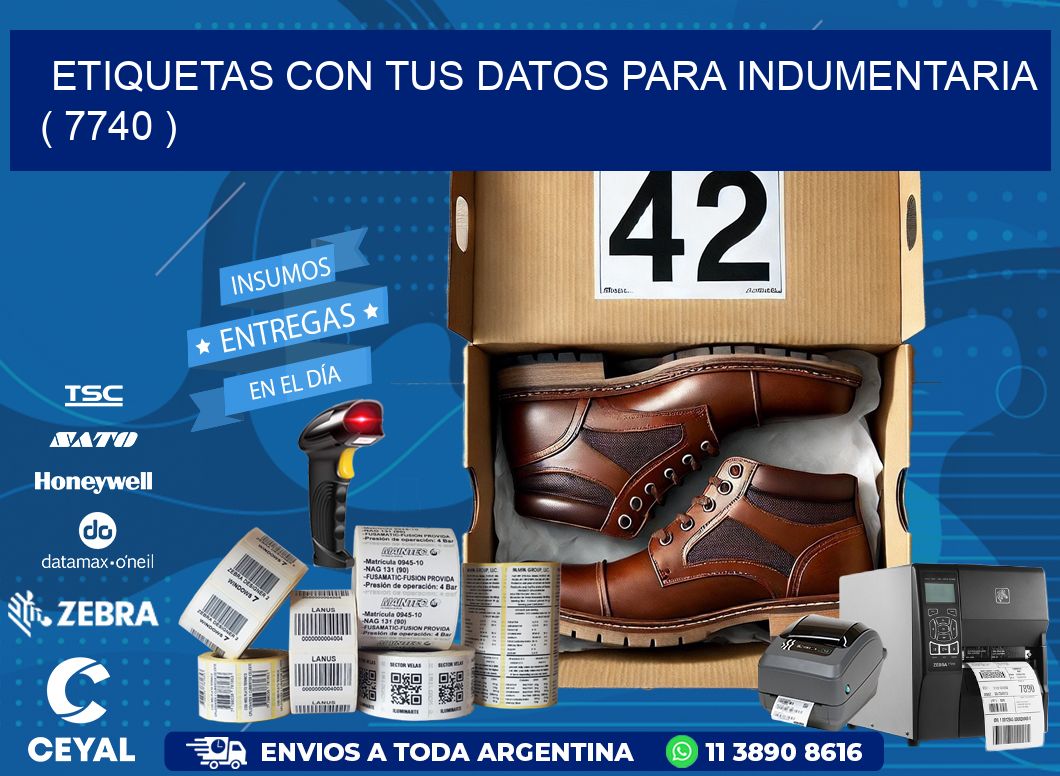 ETIQUETAS CON TUS DATOS PARA INDUMENTARIA   ( 7740 )