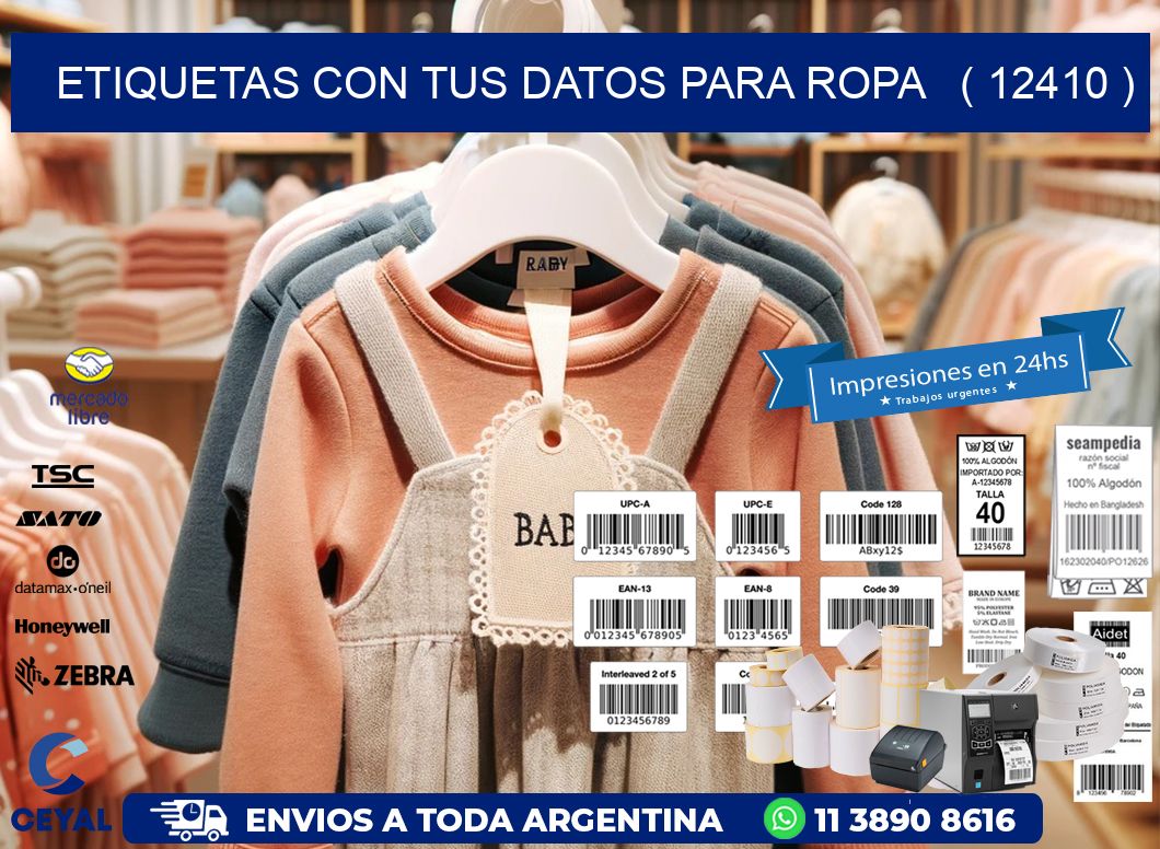 ETIQUETAS CON TUS DATOS PARA ROPA   ( 12410 )