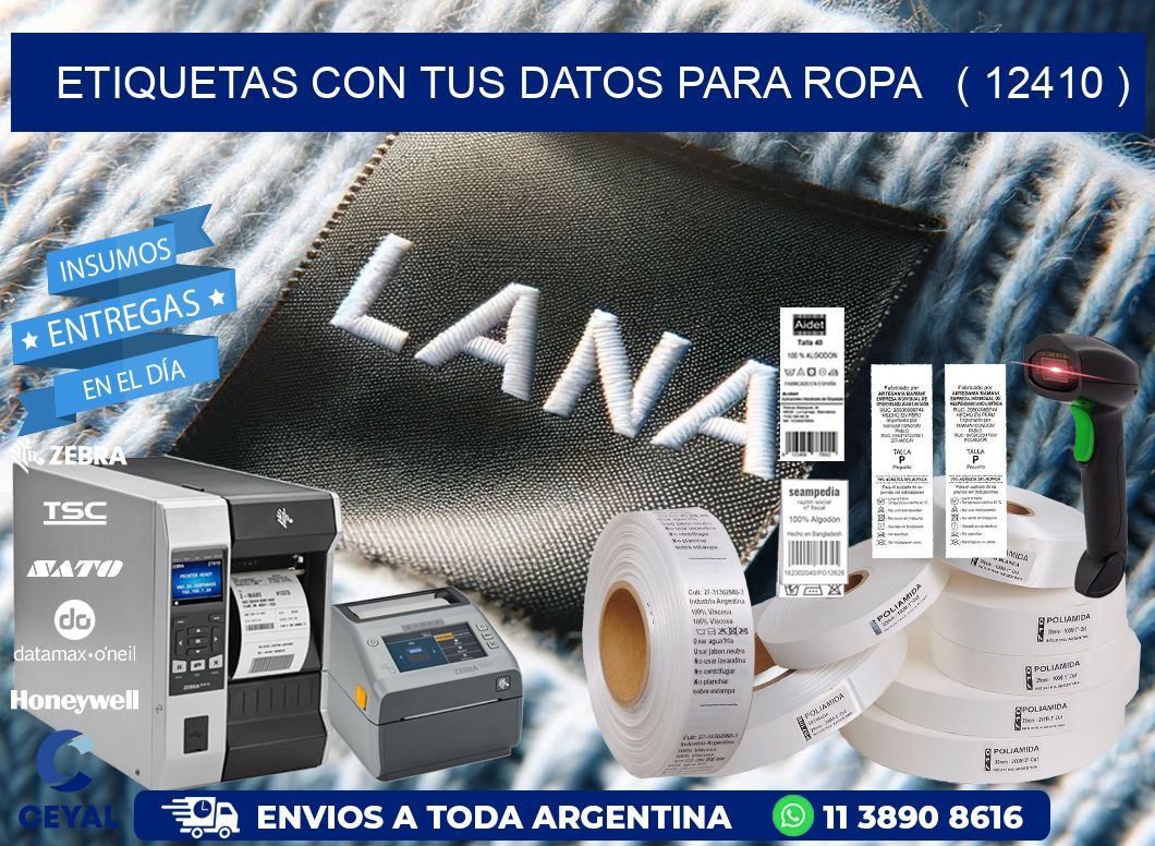 ETIQUETAS CON TUS DATOS PARA ROPA   ( 12410 )