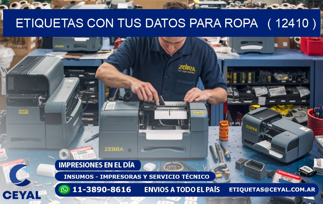 ETIQUETAS CON TUS DATOS PARA ROPA   ( 12410 )
