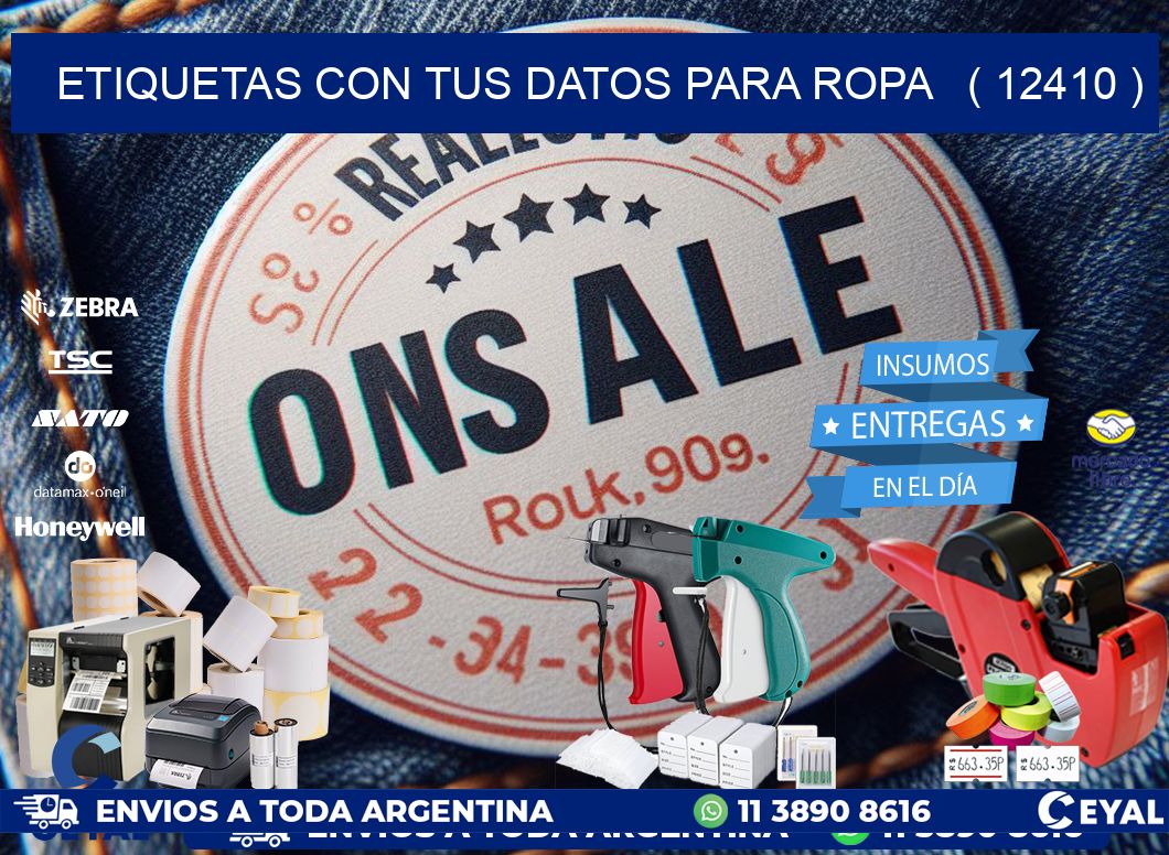ETIQUETAS CON TUS DATOS PARA ROPA   ( 12410 )