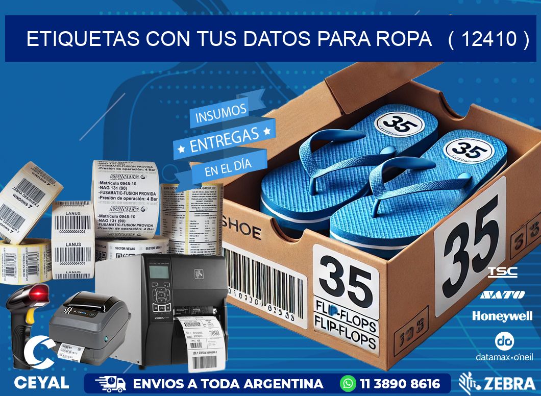 ETIQUETAS CON TUS DATOS PARA ROPA   ( 12410 )