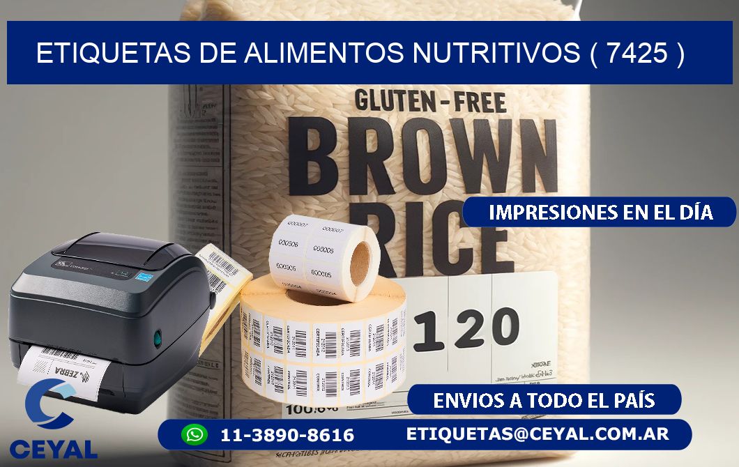 ETIQUETAS DE ALIMENTOS NUTRITIVOS ( 7425 )