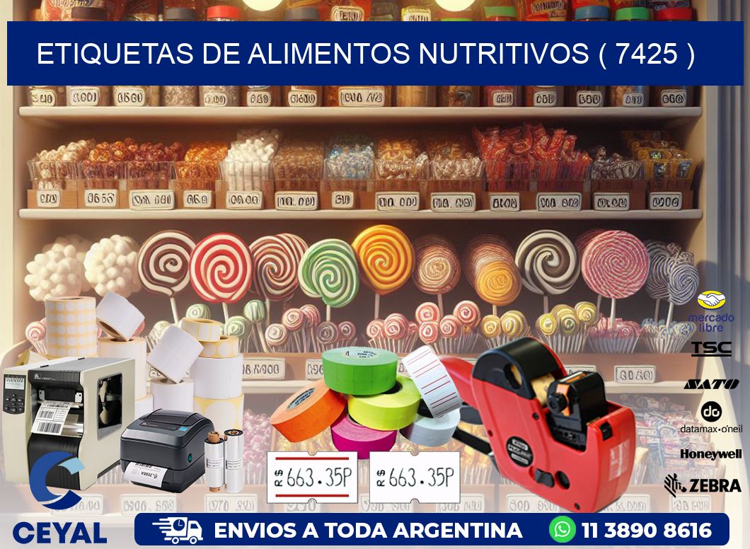 ETIQUETAS DE ALIMENTOS NUTRITIVOS ( 7425 )