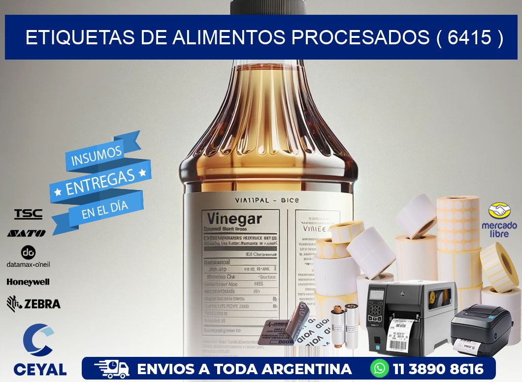 ETIQUETAS DE ALIMENTOS PROCESADOS ( 6415 )