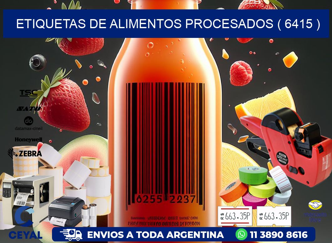 ETIQUETAS DE ALIMENTOS PROCESADOS ( 6415 )