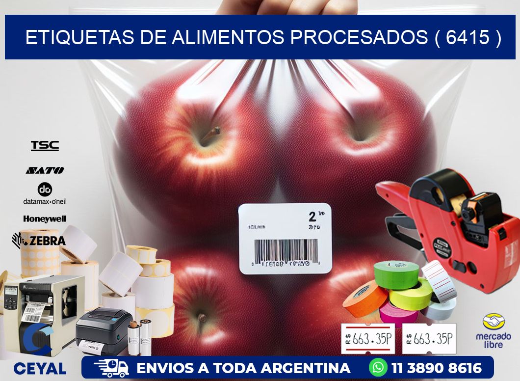 ETIQUETAS DE ALIMENTOS PROCESADOS ( 6415 )