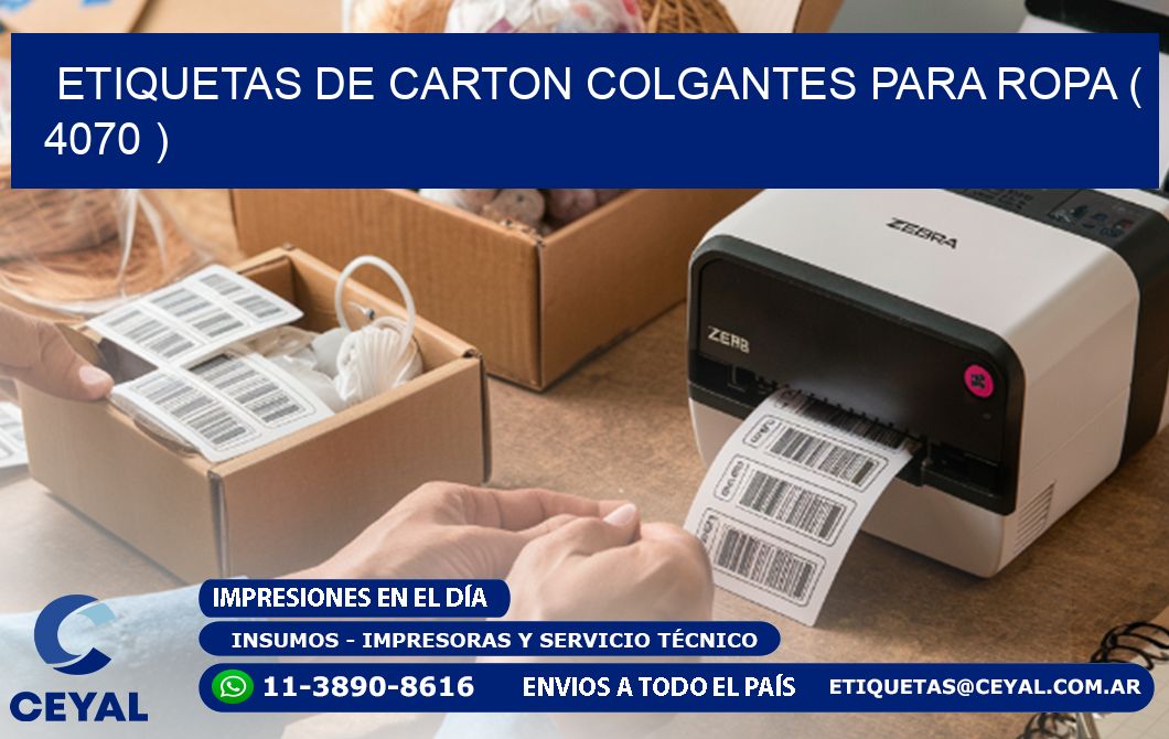 ETIQUETAS DE CARTON COLGANTES PARA ROPA ( 4070 )