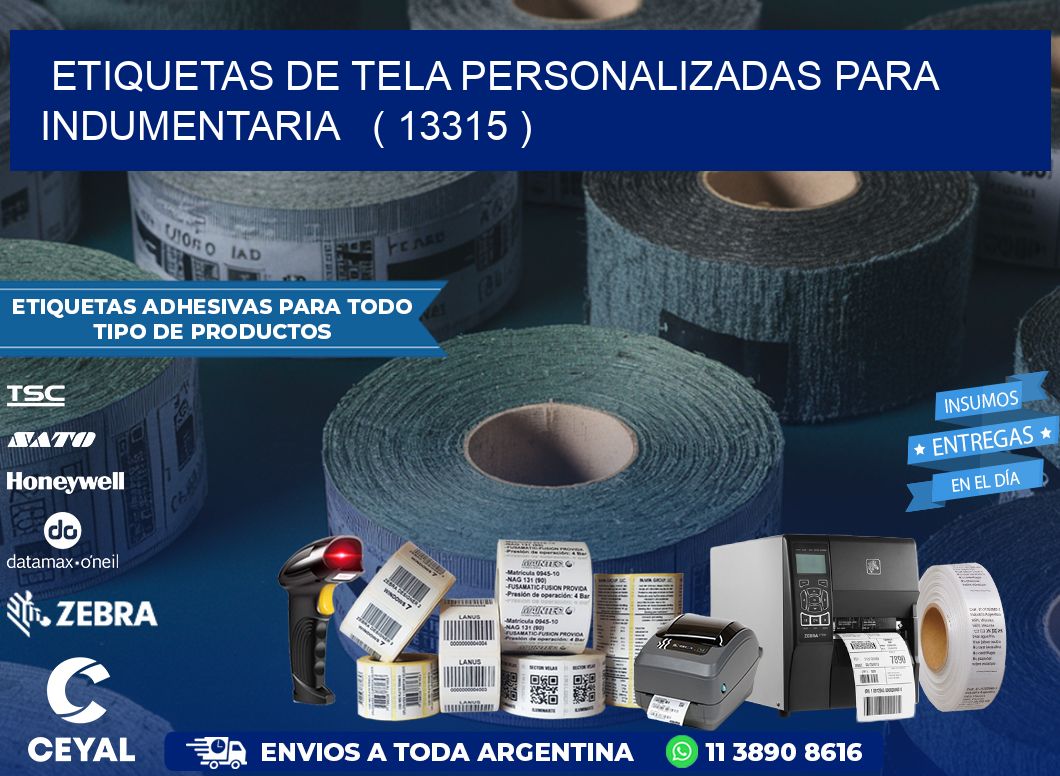 ETIQUETAS DE TELA PERSONALIZADAS PARA INDUMENTARIA   ( 13315 )