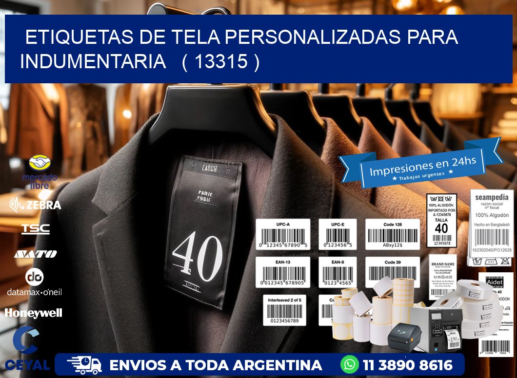 ETIQUETAS DE TELA PERSONALIZADAS PARA INDUMENTARIA   ( 13315 )