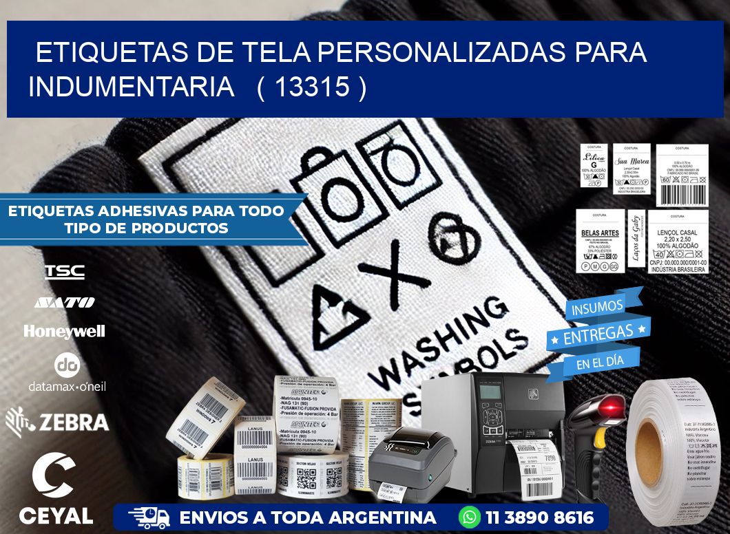 ETIQUETAS DE TELA PERSONALIZADAS PARA INDUMENTARIA   ( 13315 )