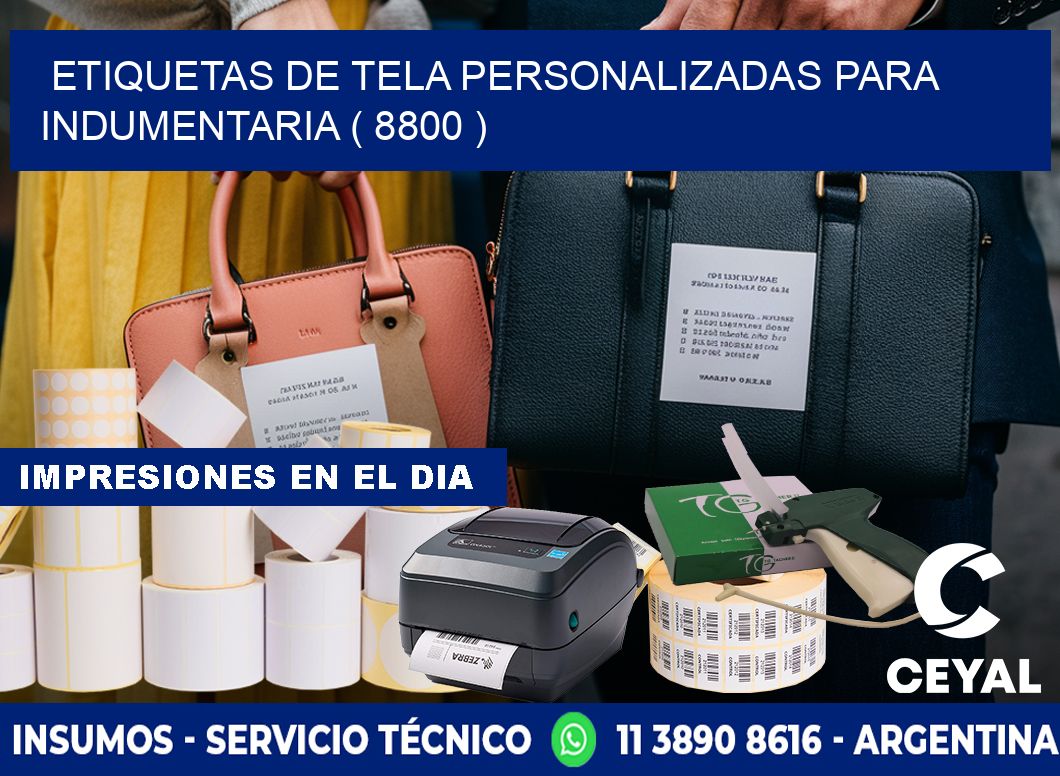 ETIQUETAS DE TELA PERSONALIZADAS PARA INDUMENTARIA ( 8800 )