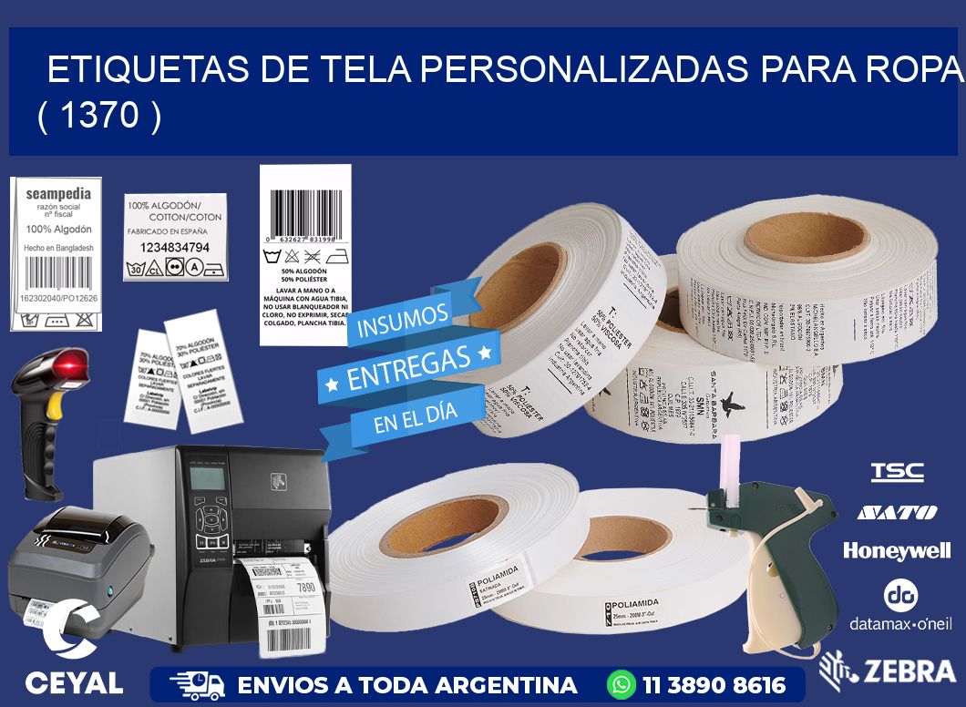 ETIQUETAS DE TELA PERSONALIZADAS PARA ROPA ( 1370 )